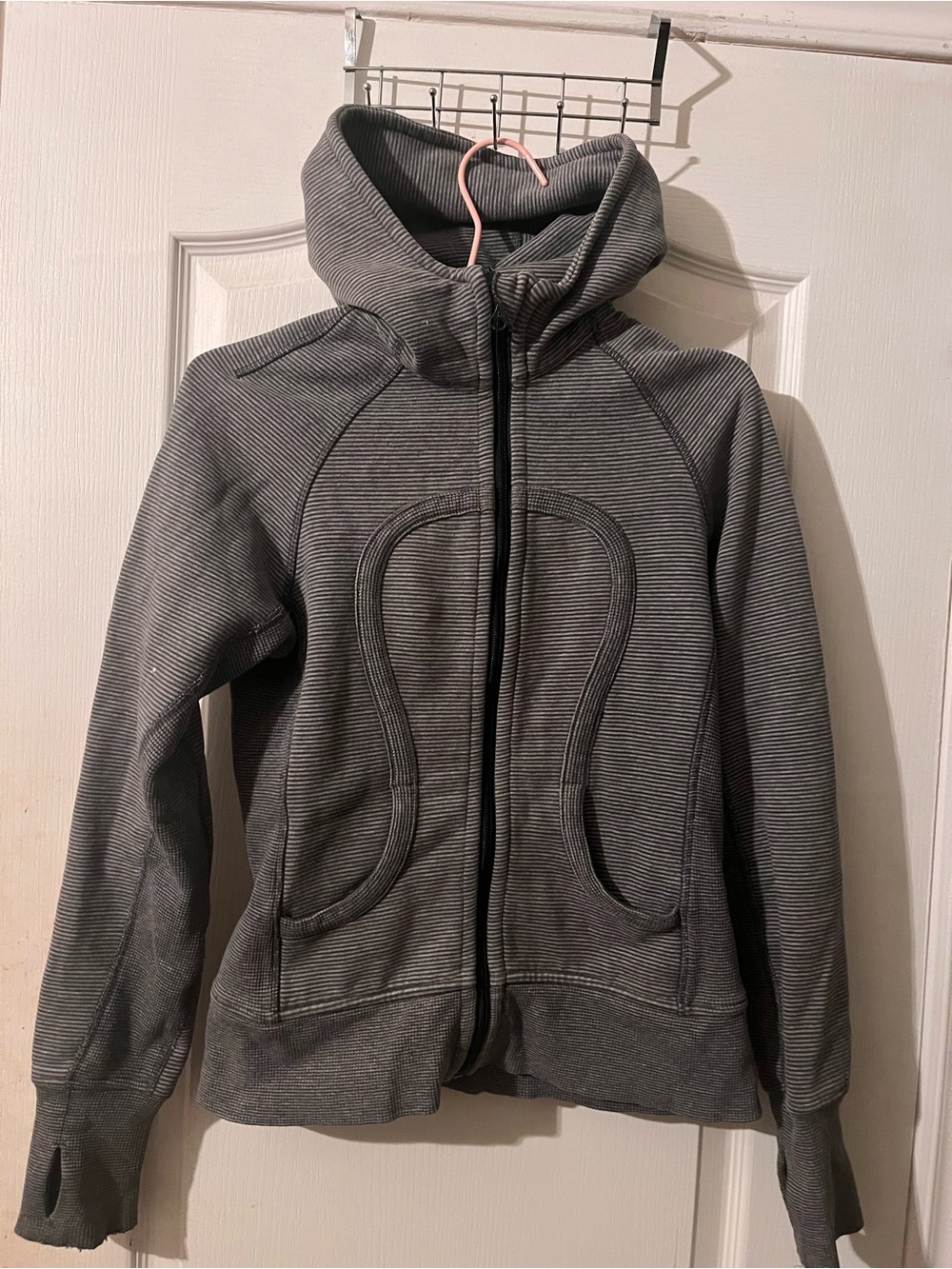 lululemon athletica Gray Striped Scuba